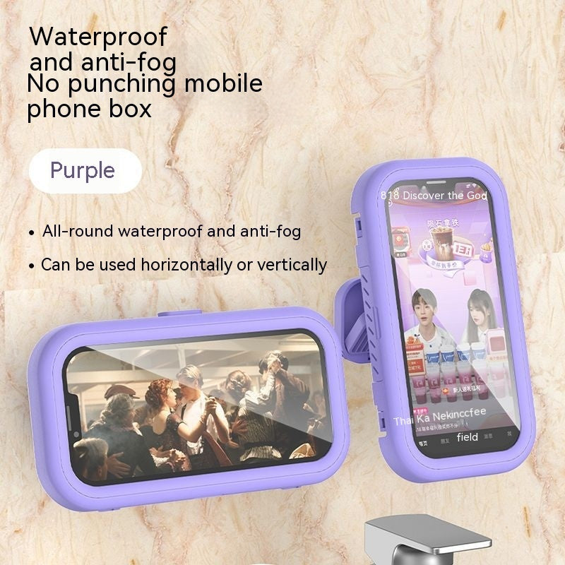 Waterproof Rotatable Bathroom Mobile Phone Box